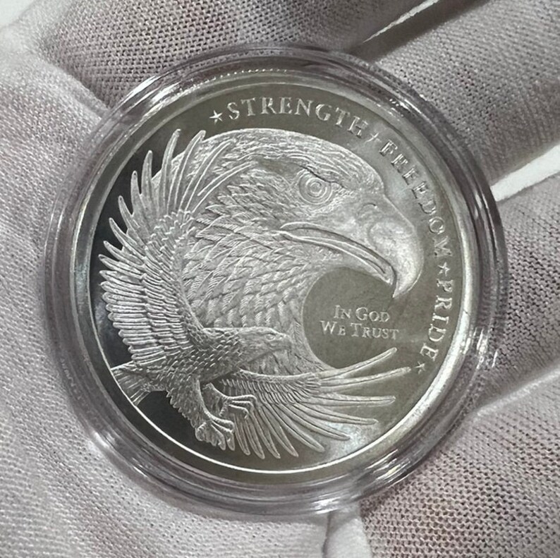 1 Oz Silver Double Eagle Round 999 Commemorative Piece Etsy