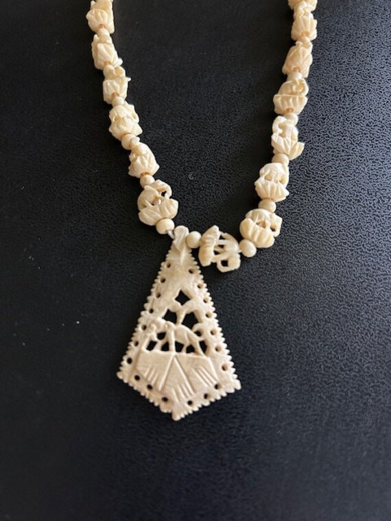 Elephant beads, necklace