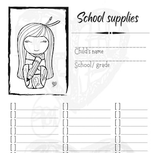 School supply checklist