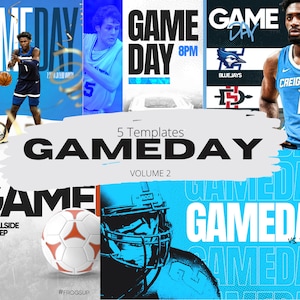 Modelos de esportes do Photoshop Vol 2 - Download digital "GAMEDAY"/Modelos do Photoshop!