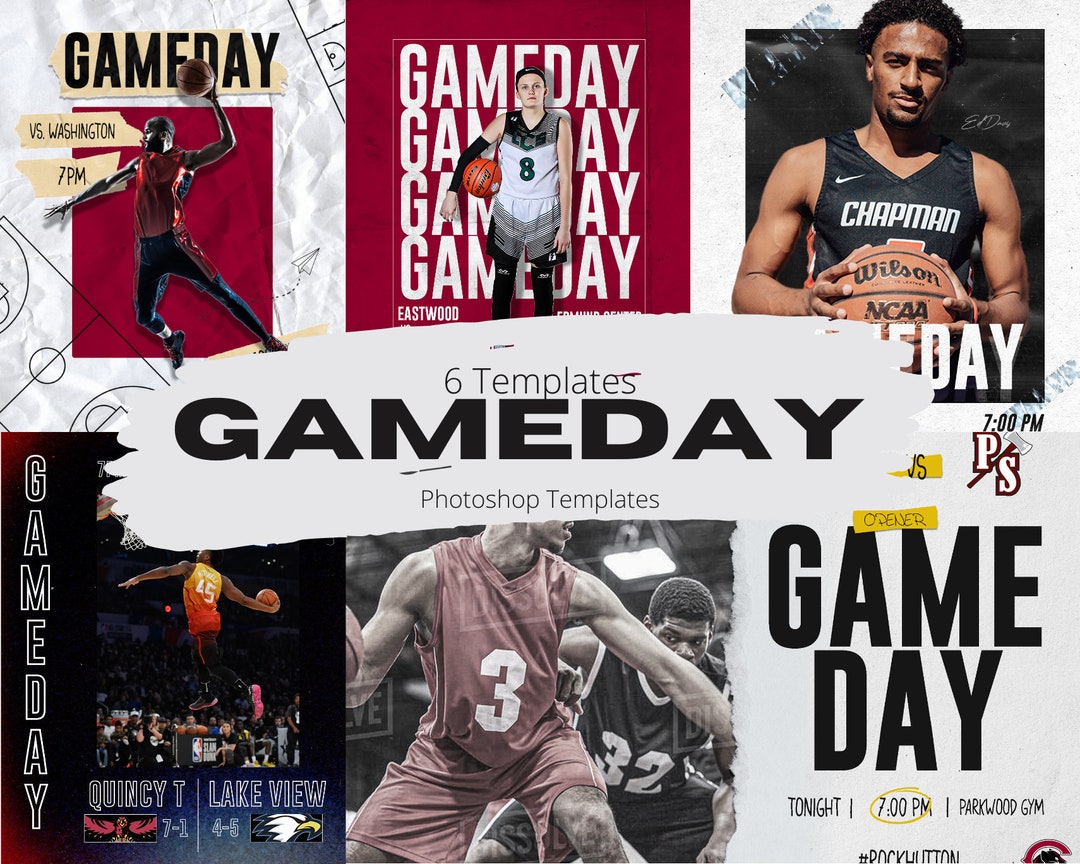 Sports Templates Volume 1 gameday Digital Templates Etsy