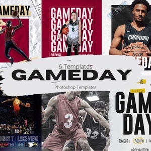 Photoshop Sports Templates Volume 1- &quot;GAMEDAY&quot; Digital Download/Photoshop Templates!