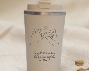 Taza de viaje para novia, Hay personas que encajan perfectamente en tu corazón, regalo de cumpleaños para novia, taza de viaje para seres queridos, amistad