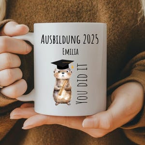Ausbildung bestanden Geschenk Tasse personalisiert, Master bestanden, Ausbildung Tasse Geschenk, Geldgeschenk Auszubildender, Azubi Geschenk