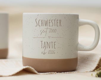 Taza grabada embarazo anuncia que vas a ser tía, anuncio de bebe, regalo navidad tía, sorpresa retoño, vas a ser tio