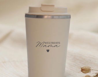 Taza térmica para mamá, regalo para el Día de la Madre, taza de café, taza de acero inoxidable grabada, regalo para mamá, regalo para futura mamá, regalo para compañera de trabajo, 350 ml