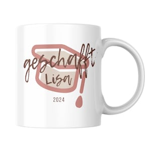Personalisierte Tasse Abschluss, Geschenk Abitur, Master, Bachelor, Führerschein, Geschenkidee Abschlussprüfung, Geschenk bestandene Prüfung