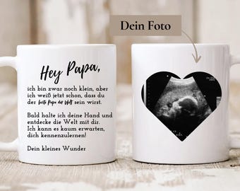 Taza con imagen de ecografía, personalizada para futuros papás, regalo para baby shower, regalo para papá, regalo para el Día del Padre