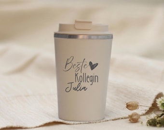 Taza térmica personalizada para el mejor compañero/a de trabajo, regalo grabado para un/a compañero/a, regalo de cumpleaños para tu compañero/a favorito/a, compañero/a de trabajo ideal, taza de oficina para un/a compañero/a, taza de café.