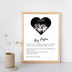 Personalisiertes Ultraschallbild Poster, Ultraschallbild Geschenk, Geschenk zur Geburt, Werdender Papa Geschenk, Vatertagsgeschenk Baby