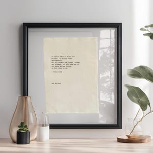 Dein Text mit der Schreibmaschine geschrieben, handgetippt auf Baumwollpapier, personalisierter Text, Dein Zitat, Gedicht, Gelübde, Vintage