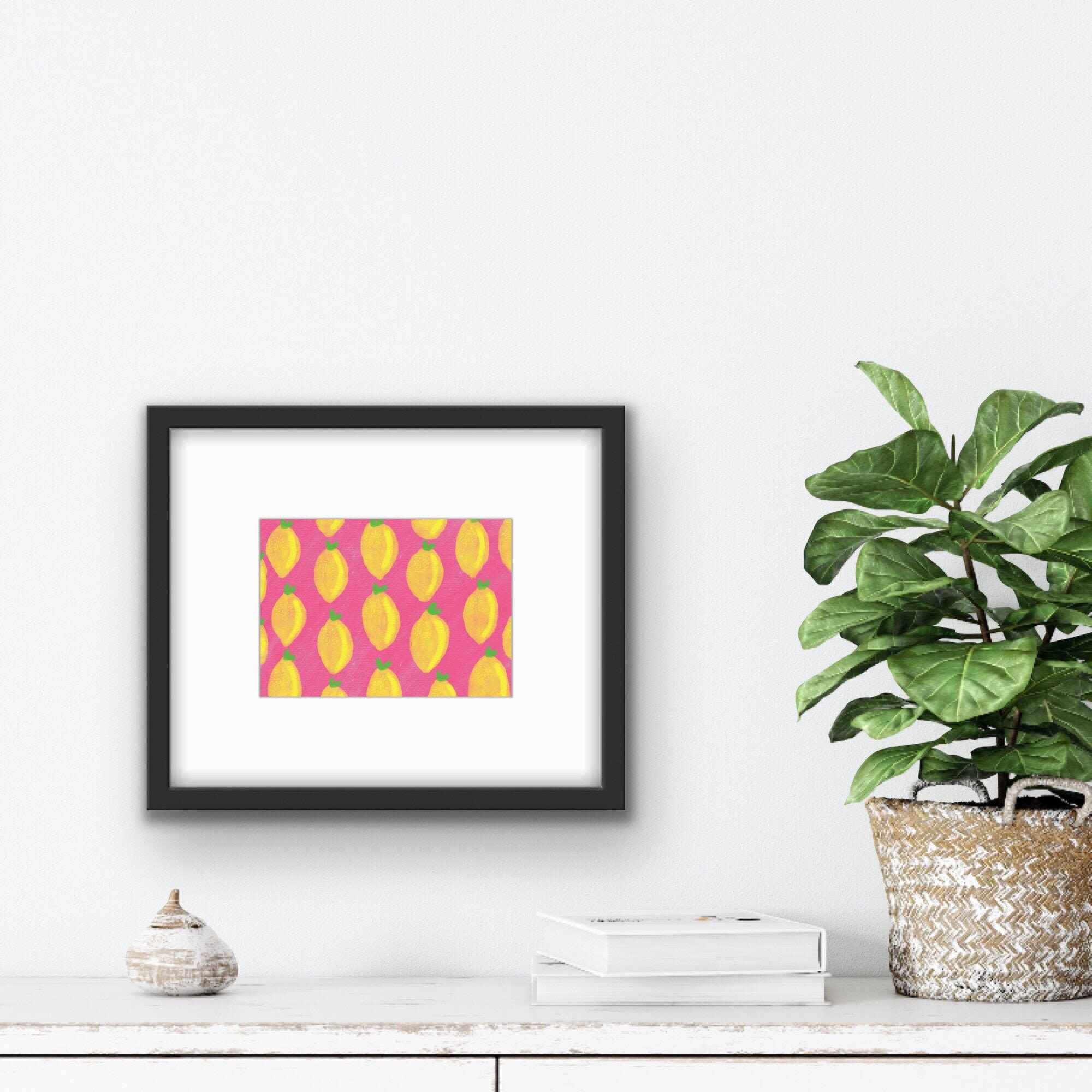Graphic Print Poster Unique Contemporary Print Art Gift Colourful Modern Bold Lemon Patterned Digital Print Printable Wall Art