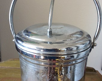 Vintage Ice Bucket by United Chromium on Solid Brass