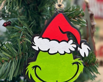 Grinch Christmas Ornament |  Ornament | Christmas Ornament | Merry Christmas ornament