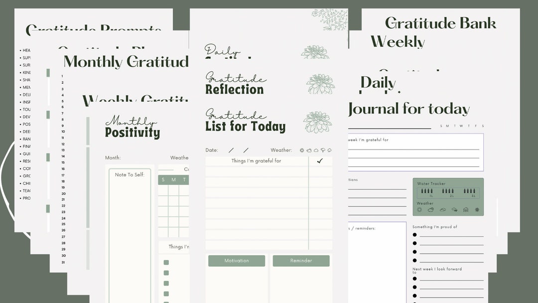 Diario de gratitud imprimible Diario de gratitud PDF Diario de gratitud ...