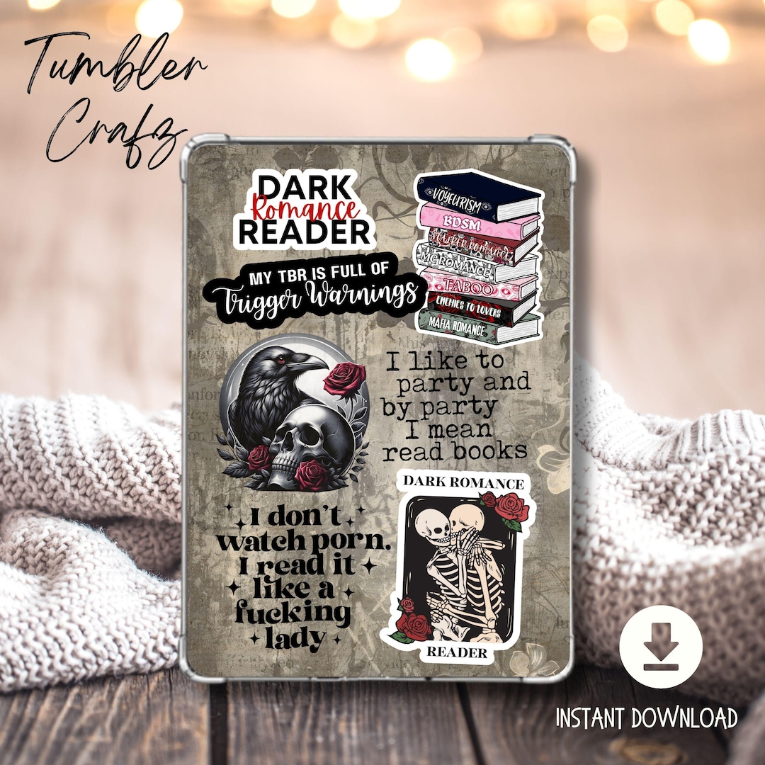 Dark Romance Kindle Insert for Clear Case - PRINTABLE - Grunge Style ...