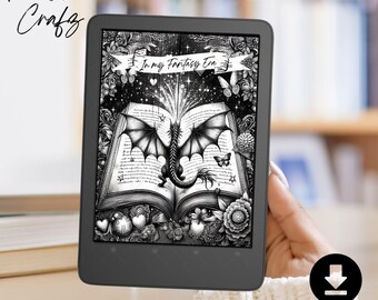 Kindle Lock Screen - Dragon Fantasy Background - Custom Kindle Wallpaper - Digital Download