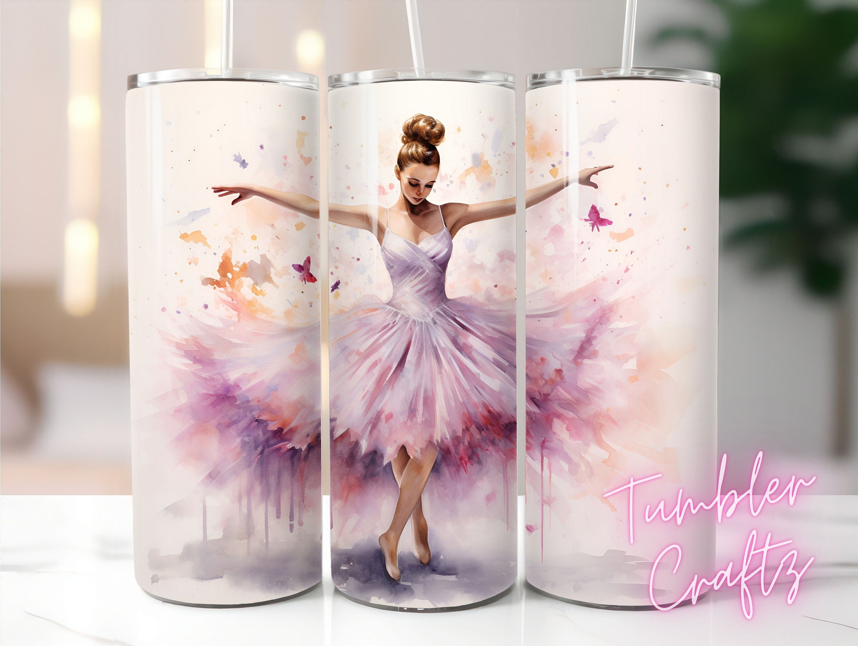  SunflowerVibe Dancing Tumbler, Personalized Ballet