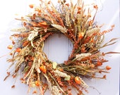 24 Inch Autumn Fall Wreath, Autumn Decorations