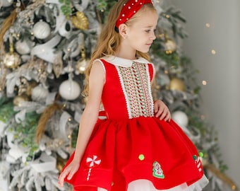 dress in red with festive accessories kids Buy Red Glitter Holiday Dress