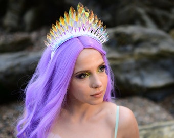 Mermaid Crown for Magical Adult Cosplay, Mermaid Tiara For teenage girls and women, Cosplay, Halloween or Christmas party outfit