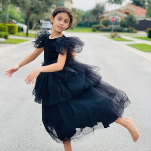Chiffon Black Girl Dresses , Christmas Dresses, Holiday Long Dresses, Graduation Dress, Formal Wedding Dress, Open Back Dress Special Events