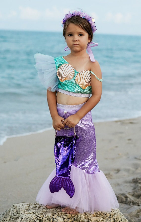 Traje de sirena de niña hotsell