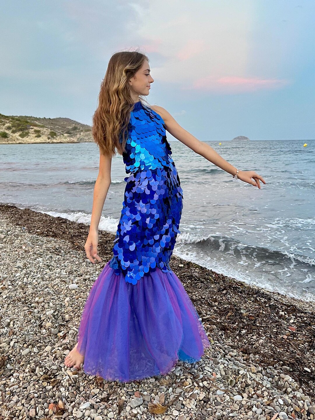 Mermaid Party Costume Teen 14-19 | Sequin Top Skirt in Deep Blue,turquoise,  Fuchsia & Silver | Dress up Birthday Outfit - Etsy Israel