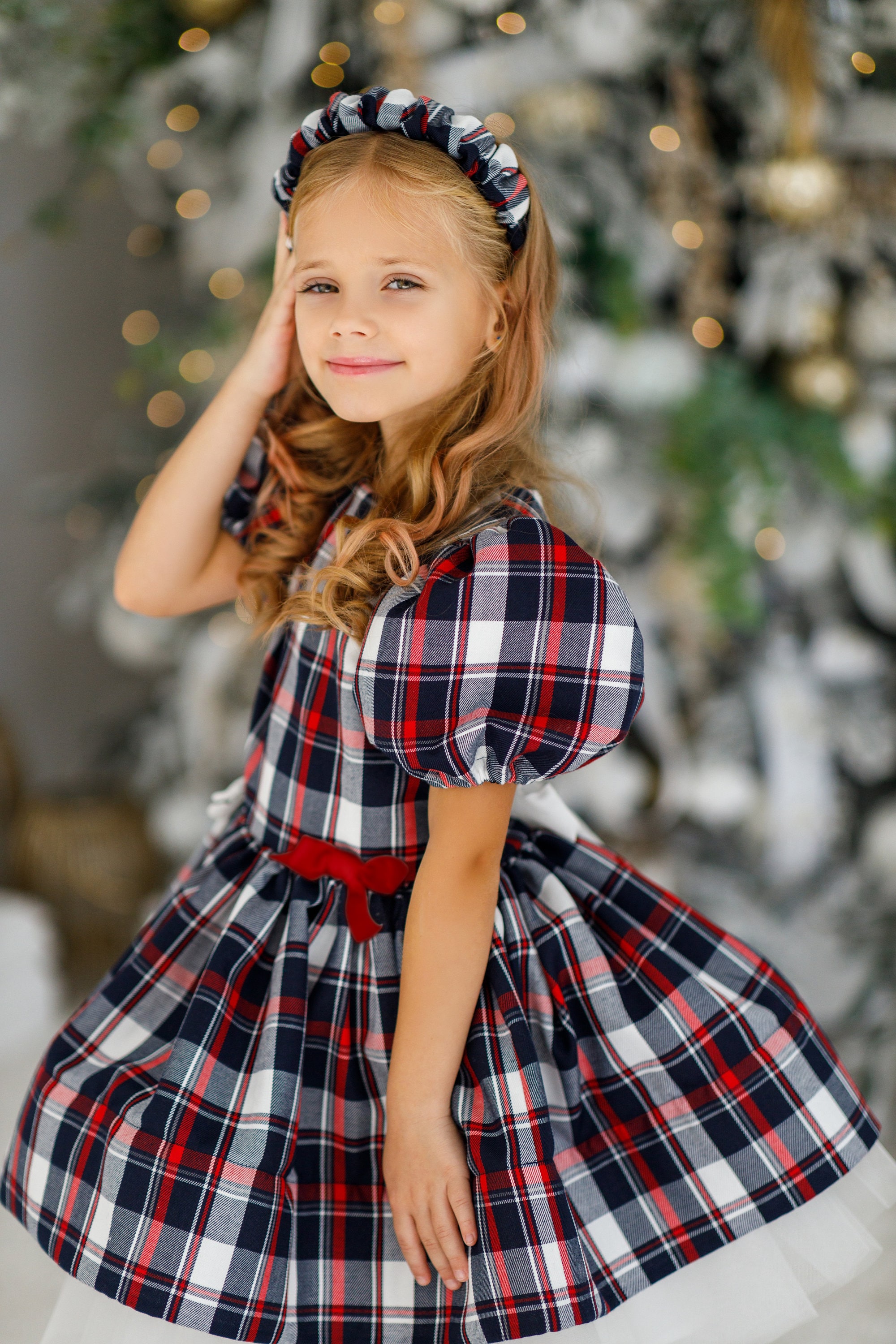 white christmas dresses Girls' Christmas Twirl Dress main image 0