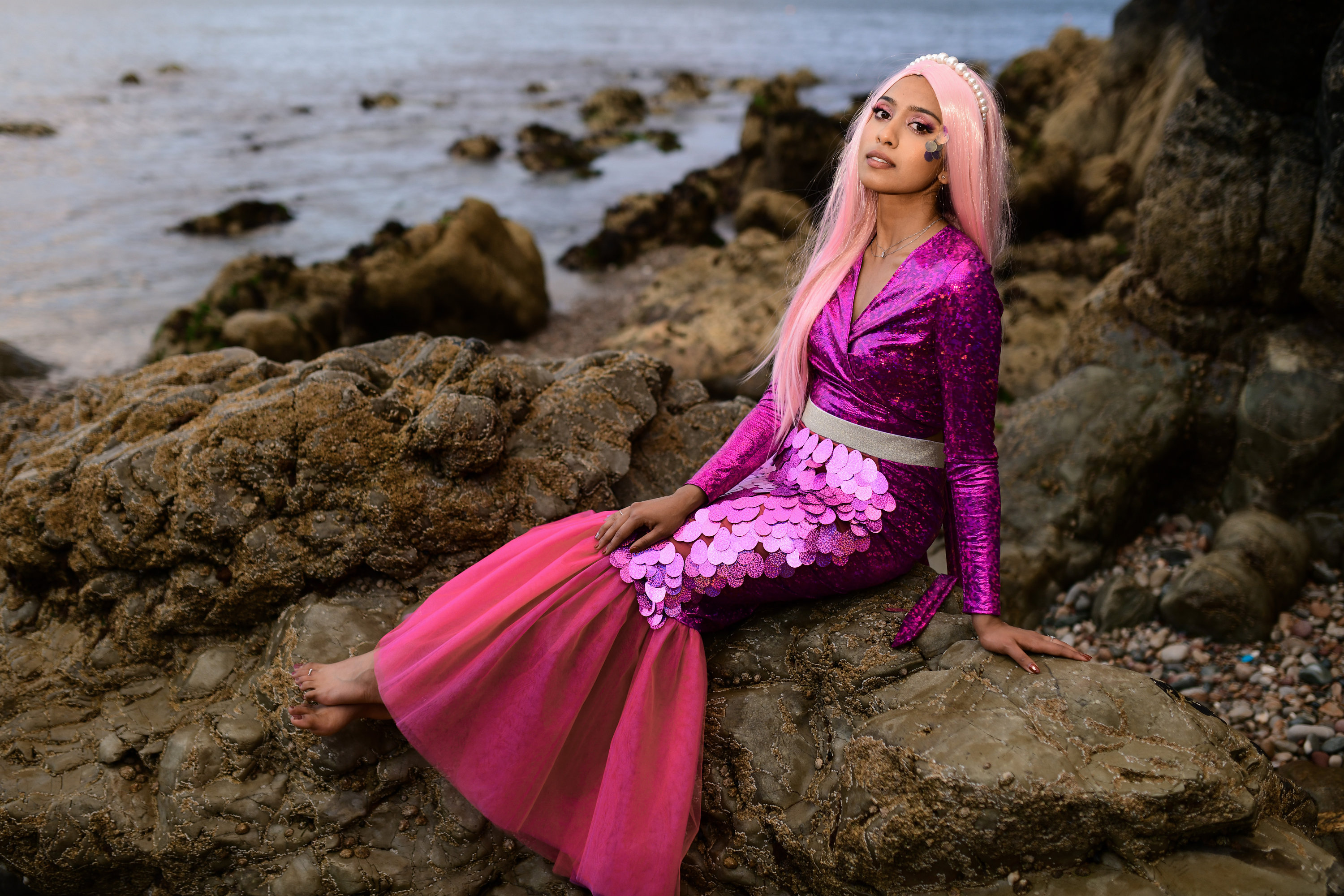 mermaid tail dress Pink Costume for Adults - Perfect for Halloween, Cosplay and Themed Parties - Pink Fish Tail Skirt and Top Colour_Navy a sleeveless design with Fit:Athletic Proenza Schouler Silk Midi Sequin