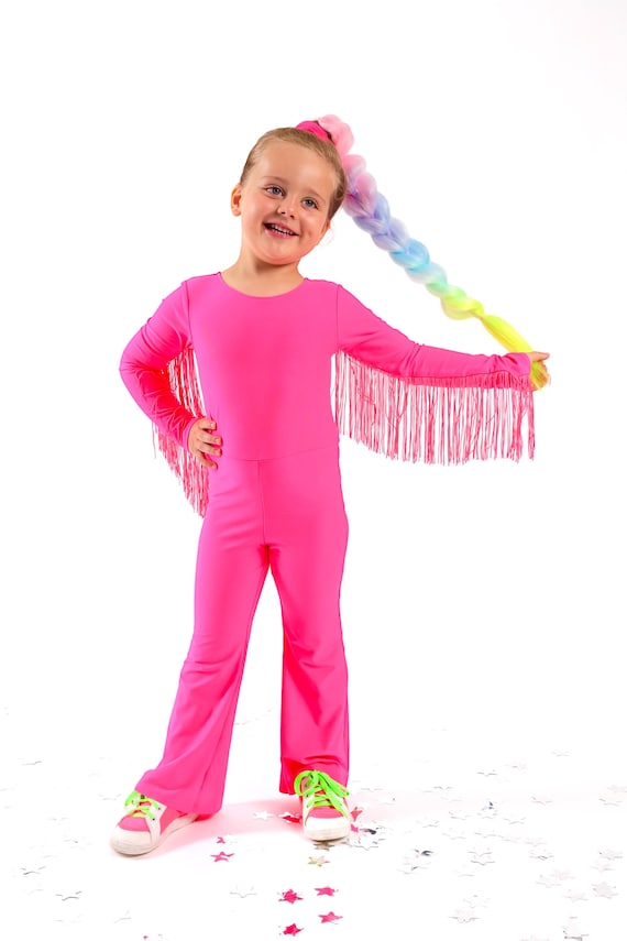 Buy Hot Pink Girls Disco Jumpsuit Party Dance Outfit 3–12Y