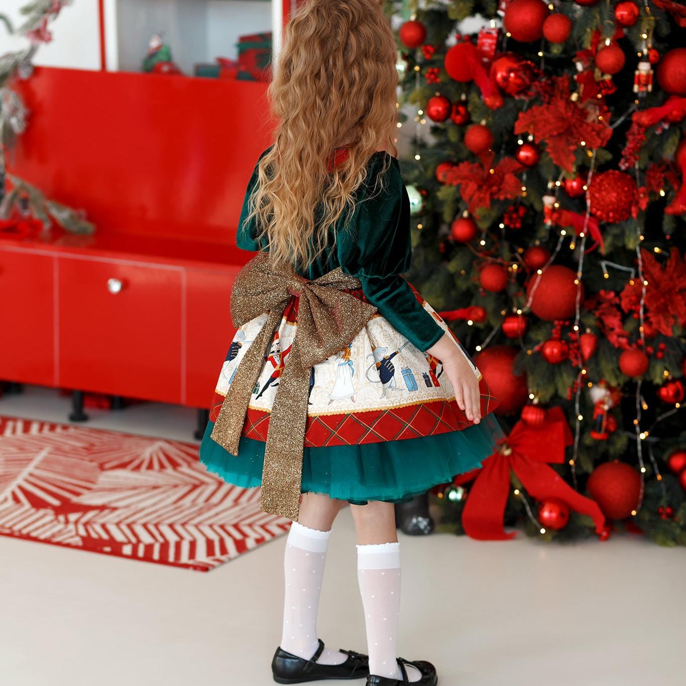 white christmas dresses Cute Christmas Skirt Set main image 1