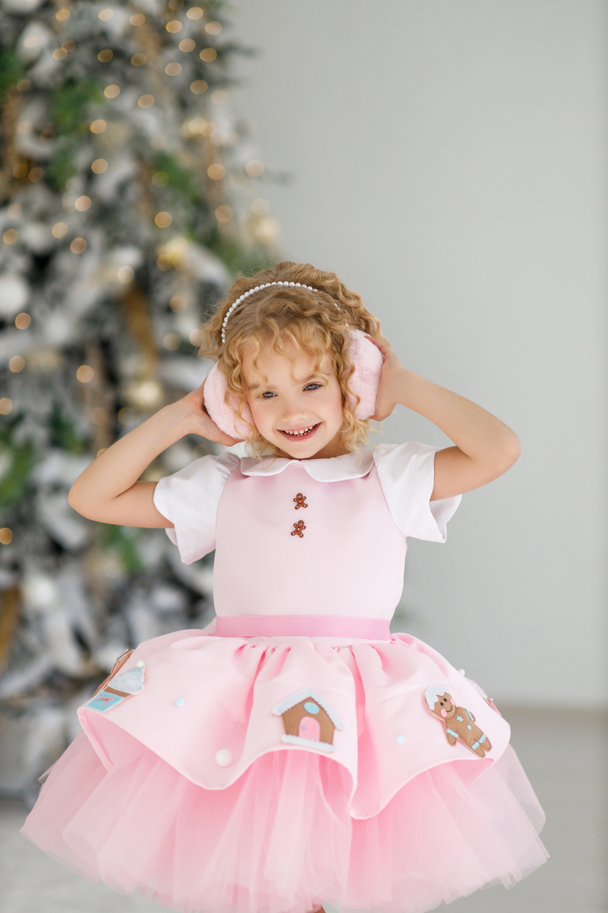 Pink dress for christmas deals