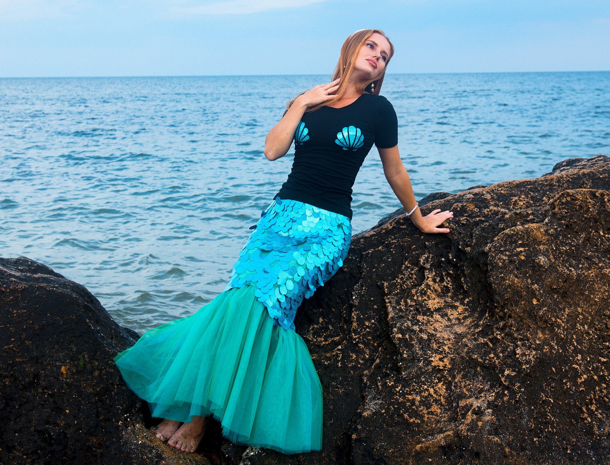 Mermaid Costume Black 