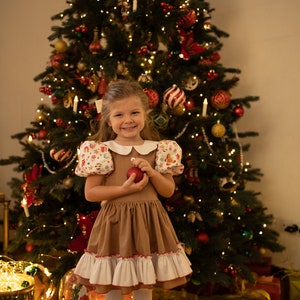 Gingerbread Girl Dress Girls Christmas Dress Gingerbread - Etsy