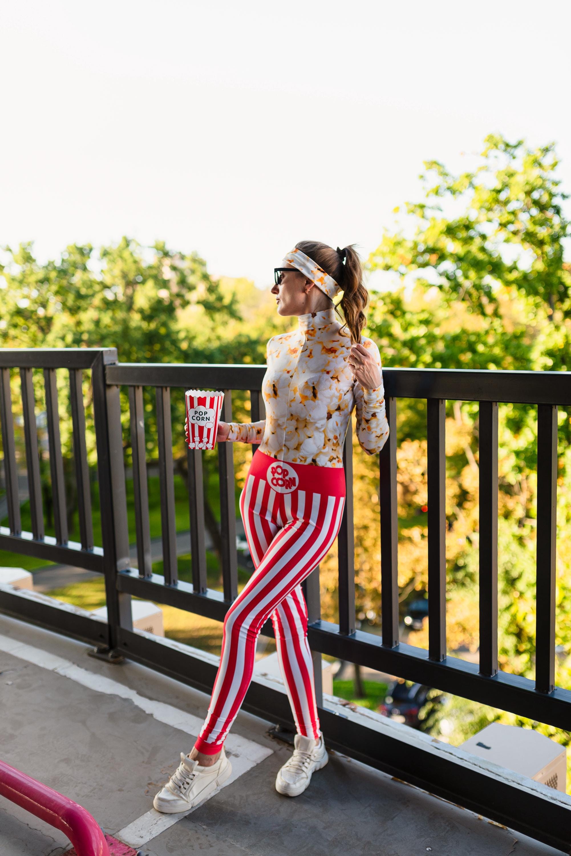 Popcorn Kostüm für Damen | Halloween-Party-Outfit