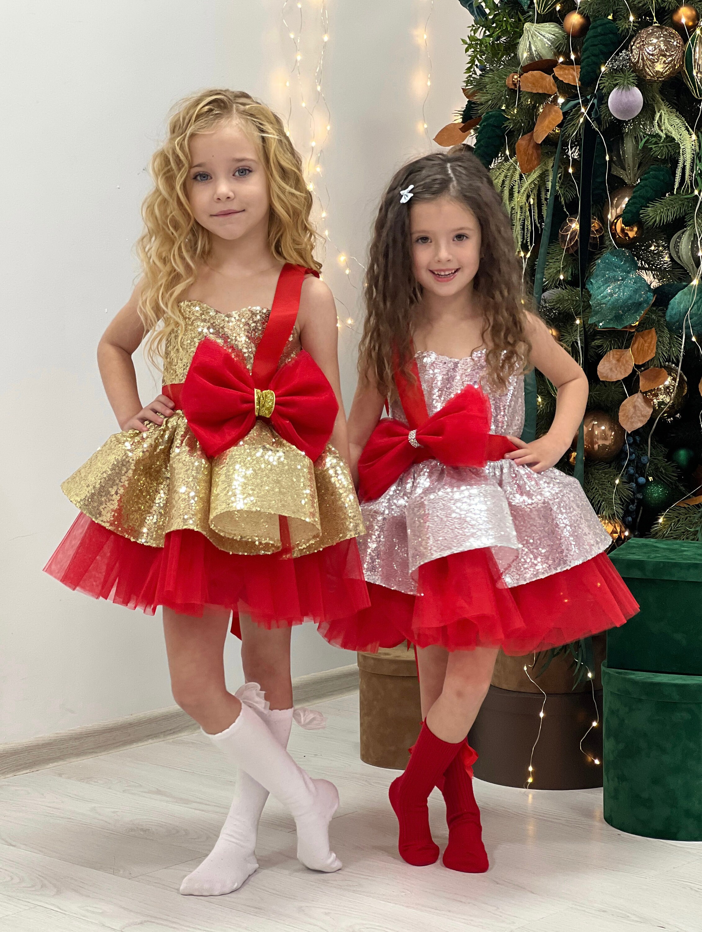 Baby girl gold christmas dress best sale