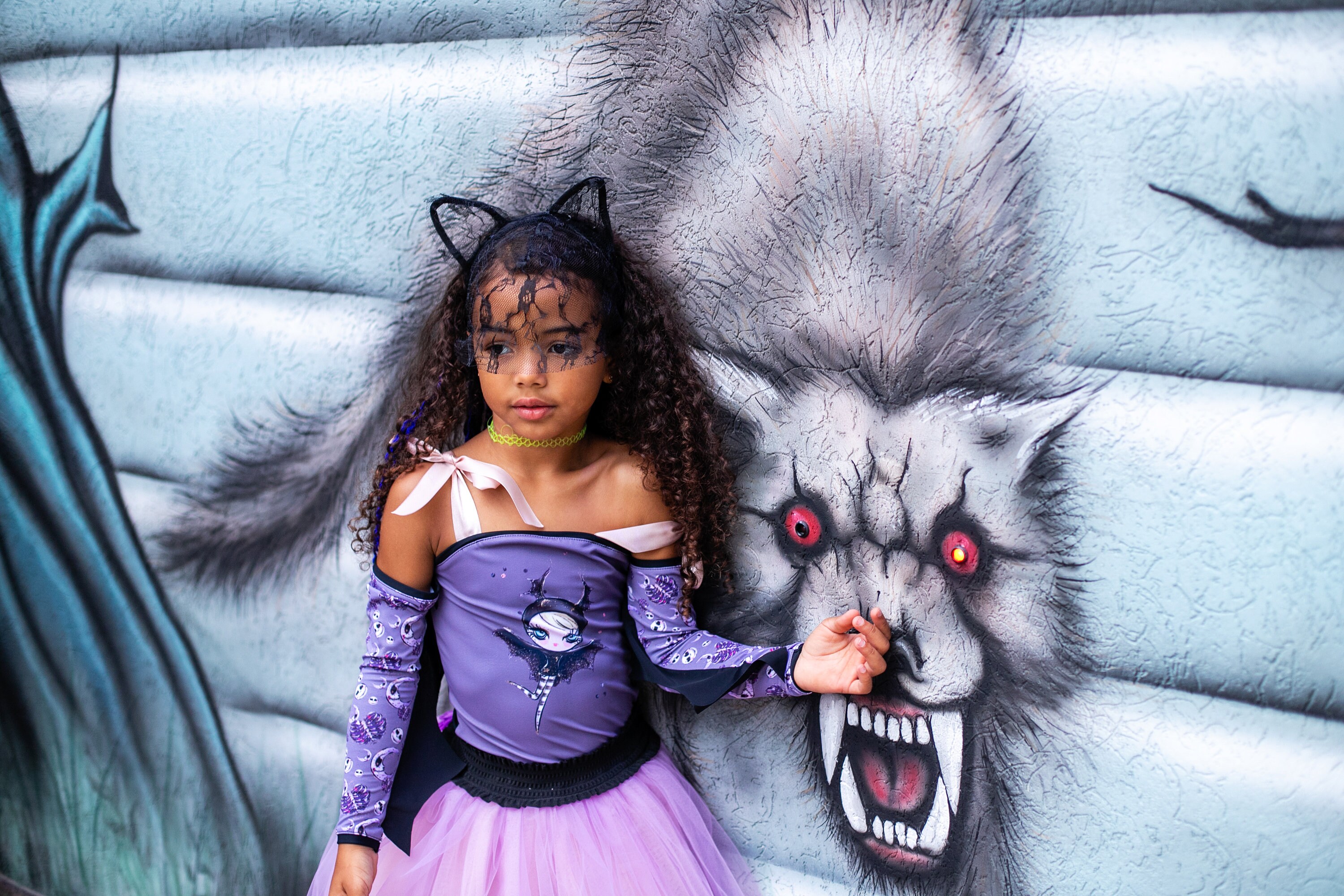 SHOWHEEL Costume D'Halloween Chauve-souris Avec Collants Résille Noirs, Masque Pour Les Yeux En Dentelle, Costume De Chauve-souris Pour Femme, Adulte