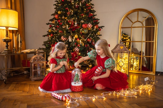 white christmas dresses Bayou Wonderland Organic Cotton Christmas Dress for Kids main image 1