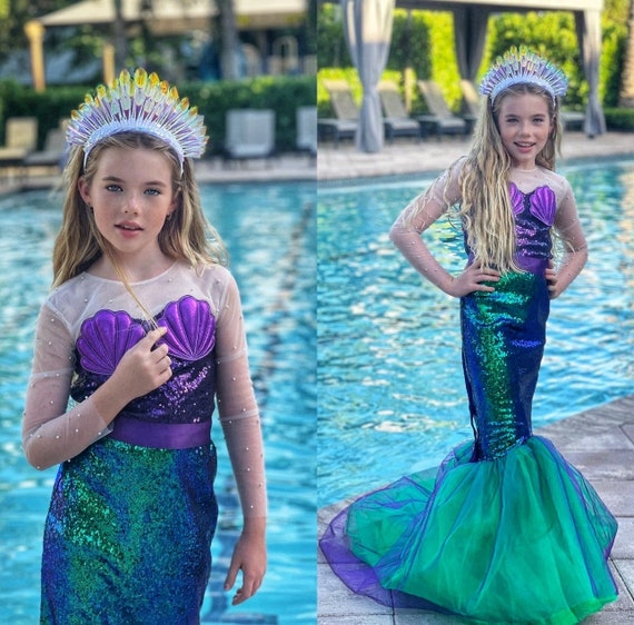 Women's Mermaid Tail Sequin Maxi Skirt -   Mermaid halloween costumes,  Mermaid costume women, Mermaid costume diy