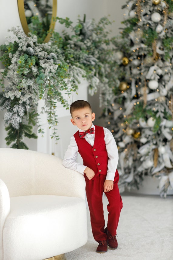 Amazon.com: Boys Linen Suit Set 2 Piece Casual Wedding Ring Bearer Outfit  for Summer Beach Prom Champagne : Clothing, Shoes & Jewelry