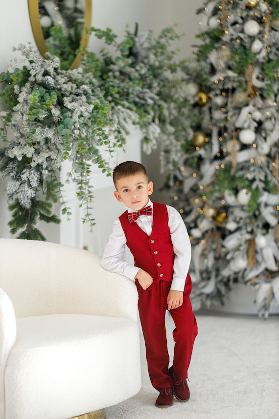 red ring bearer outfit