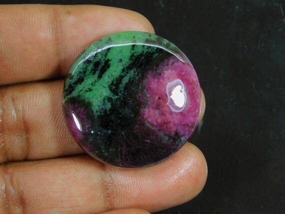 Best Natural Ruby Zoisite Cabochon Jewelry making Loose Stone Hand Polish Top Quality Gemstone Semi Precious Stone 38 X 19 mm100 Ct #M37