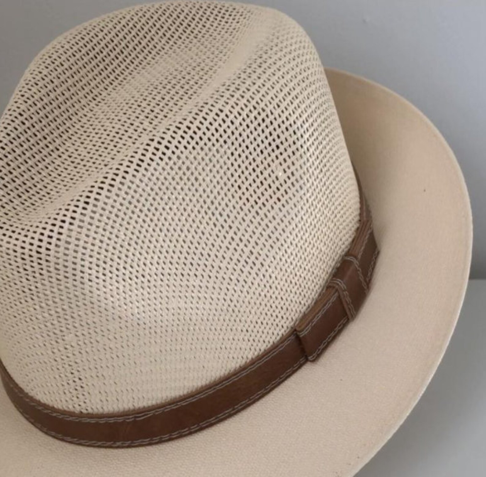 Fedora hat beige fedora hat sturdy fedora classic fit Etsy