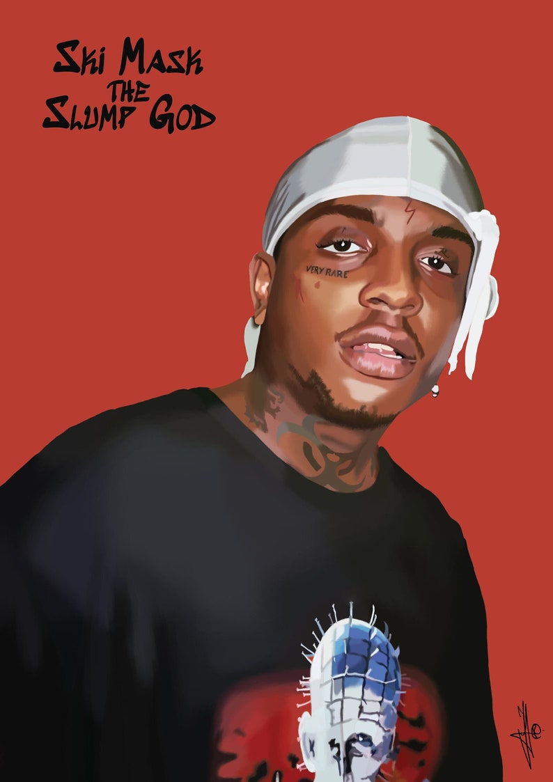 Printable Ski Mask the Slump God Poster Etsy