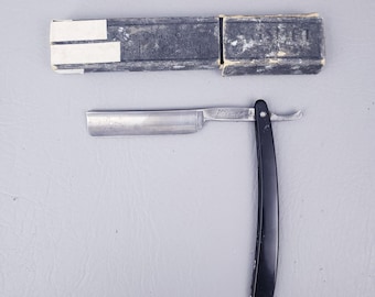 Antigua navaja recta F. Koeler Kismet / Solingen Alemania Herramienta de afeitar