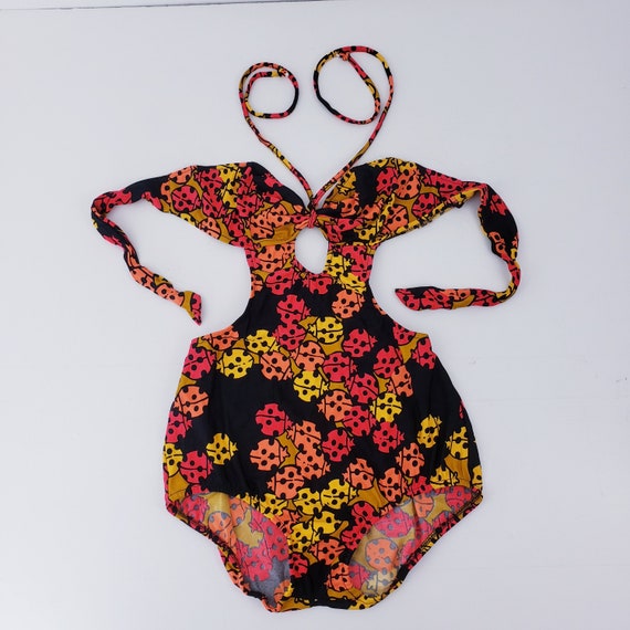 Vintage 1970s Bathing Suit Size 11/12 Halter Swim… - image 7