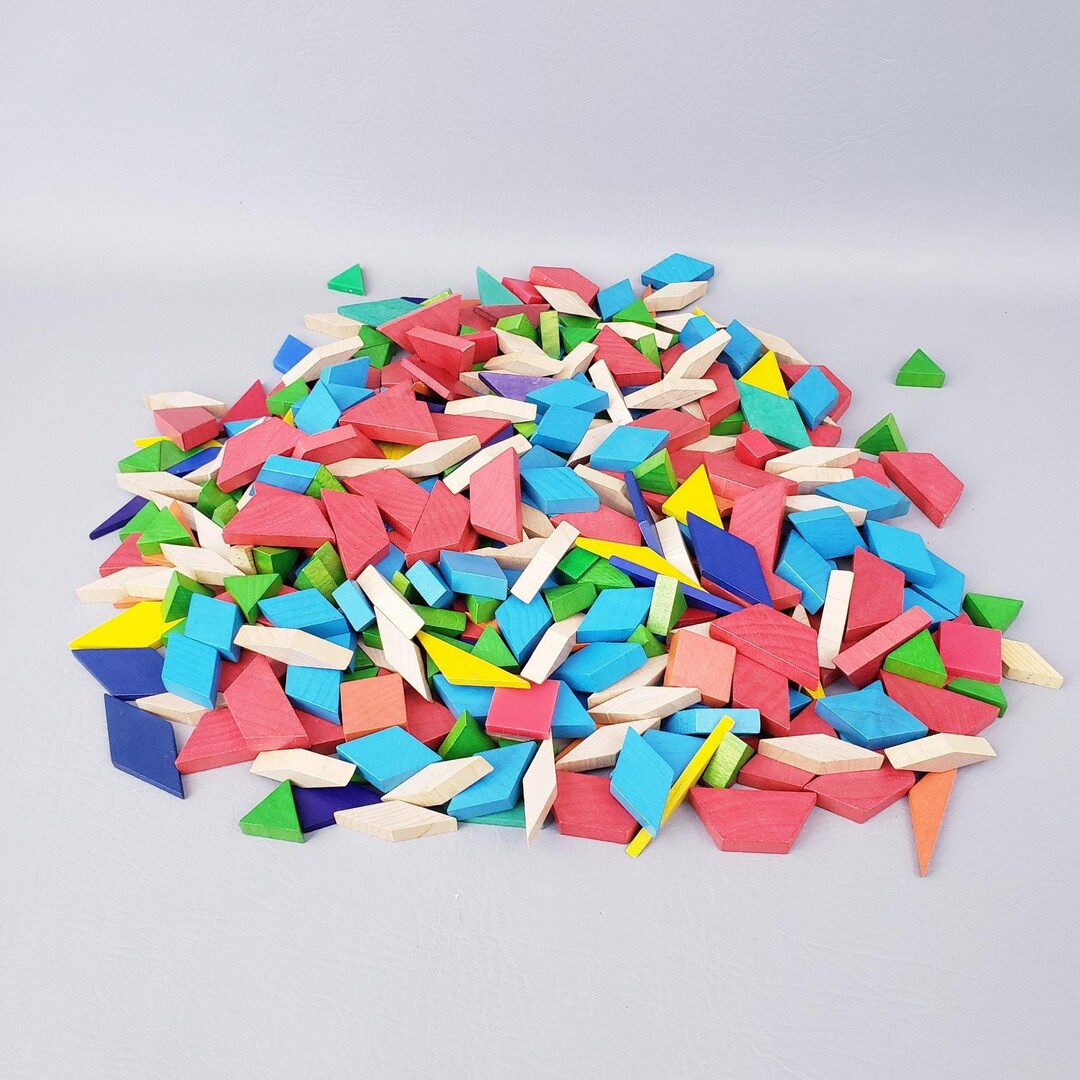 Target Shape Blocks Wood Geometric Flat Block Lot of 150+ Colorful Shapes Blocks ...