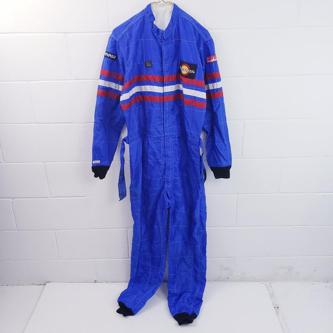 Vintage Simpson Racing Suit Blue Large (8/89) Made in U.S.A. Flawed ...