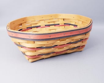 1999 Vintage Longaberger All American Blue Ribbon Bread Basket | Mothers Day Gift for Mom | Handwoven basket, New Home Gifts